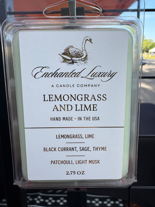 Lemongrass and Lime Coco Apricot Luxe Soy Wax Melt - Airy, Sophisticated Scent with Essential Oils, Clean Burning